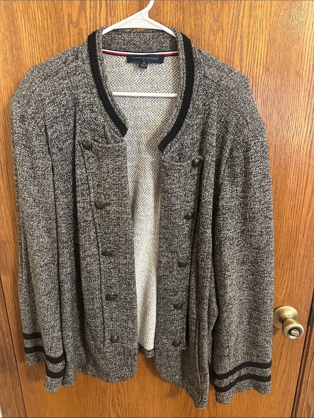 Tommy Hilfiger Charcoal Blazer with Black Accents